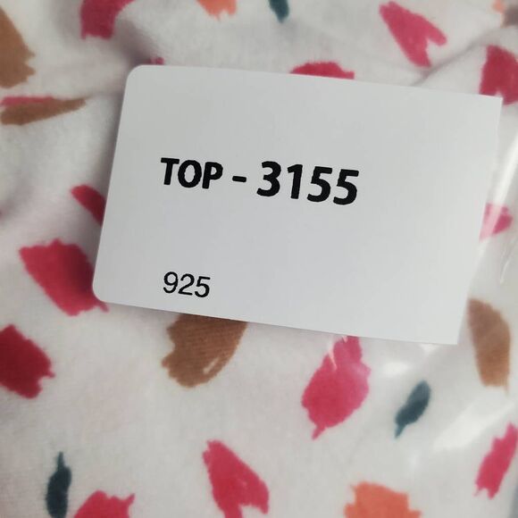 LOFT Outlet XL White Pink Print Flutter Sleeve Top - Picture 8 of 8